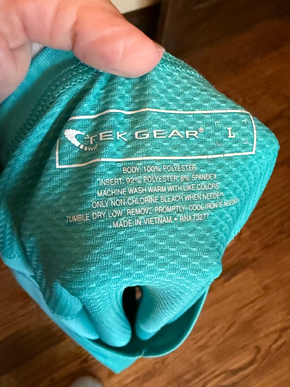 tek gear Women’s Short Sleeve V-Neck Athletic Tee in Aqua Blue - Picture 2 of 2